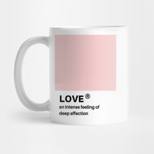 love pantone swatch Mug